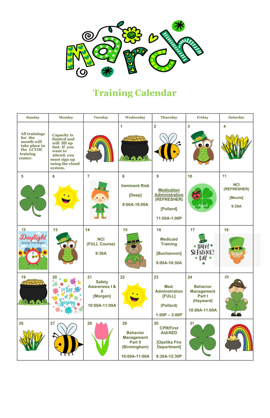 March 2023 Calendar
